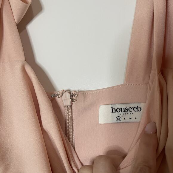 NWOT HOUSE OF CB 'Alicia' Blush Pink Midi Sundress XS - Picture 6 of 9